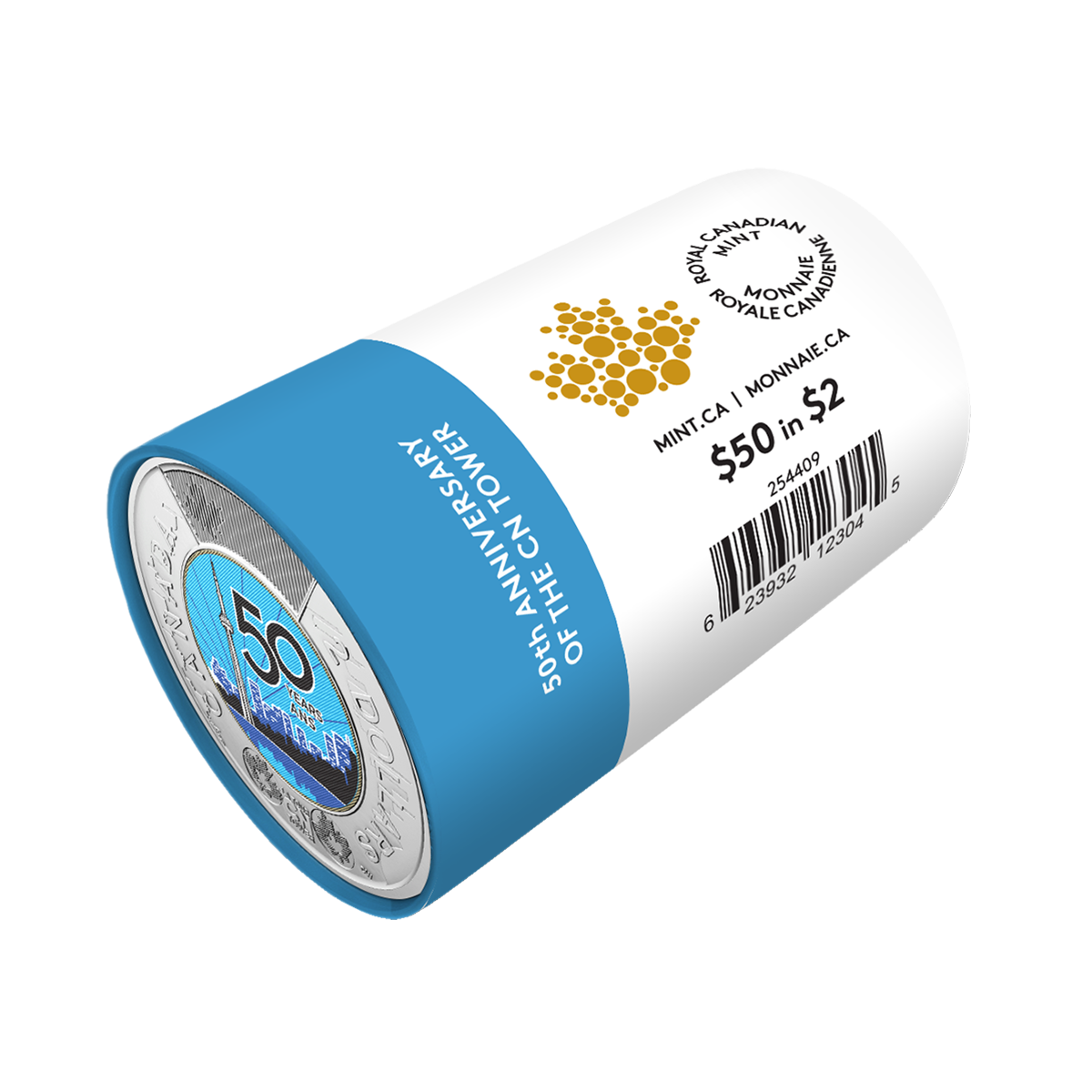 2026 $2 50th Anniversary of the CN Tower Colourized Special Wrap Roll