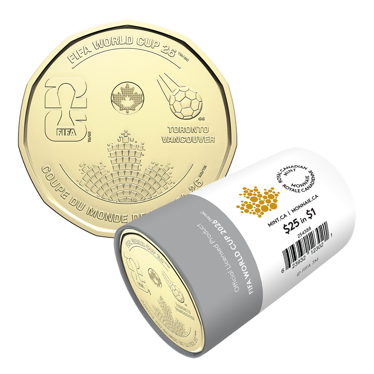 2026 $1 FIFA World Cup 2026ᵀᴹ Non-colourized Special Wrap Roll 