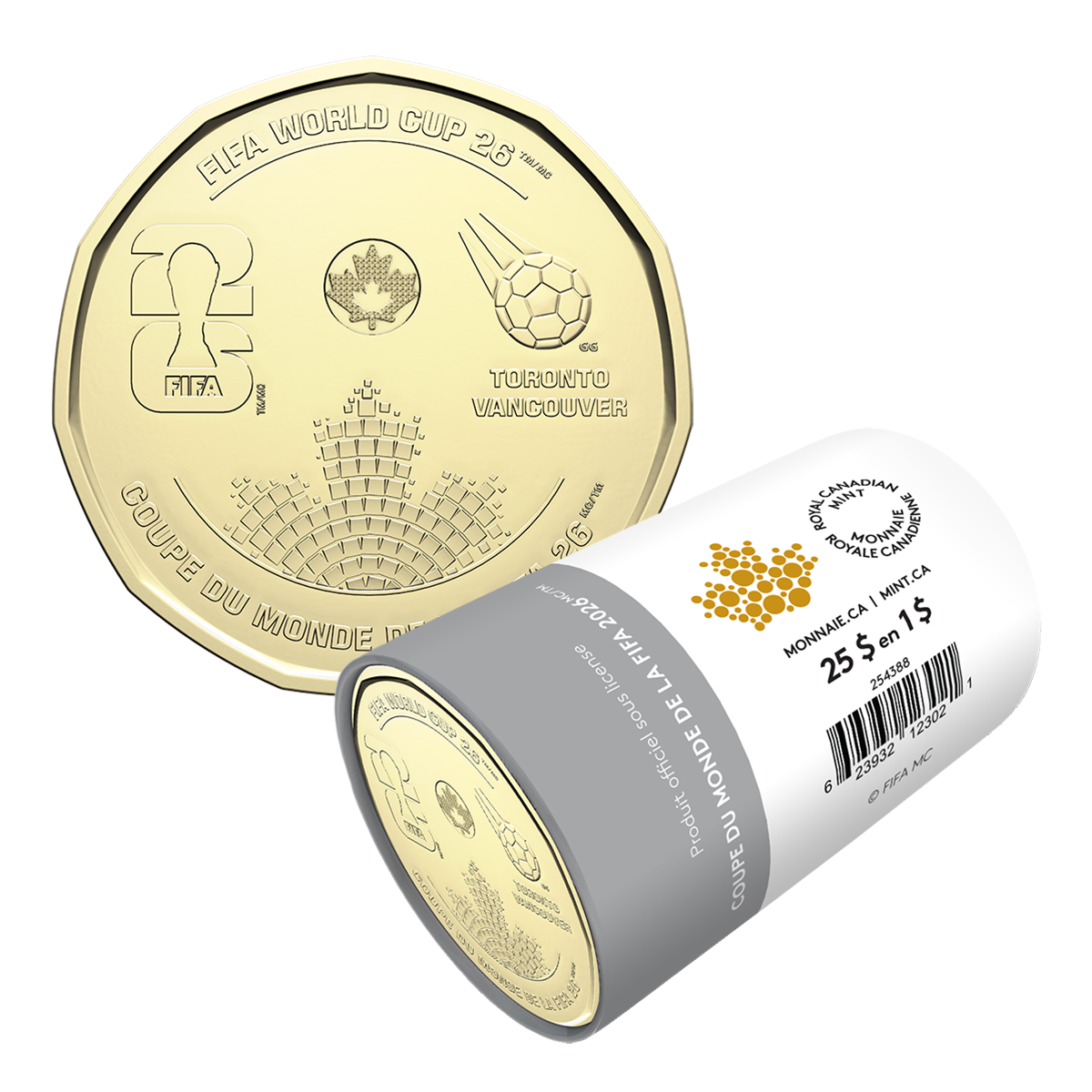 2026 $1 FIFA World Cup 2026ᵀᴹ Non-colourized Special Wrap Roll