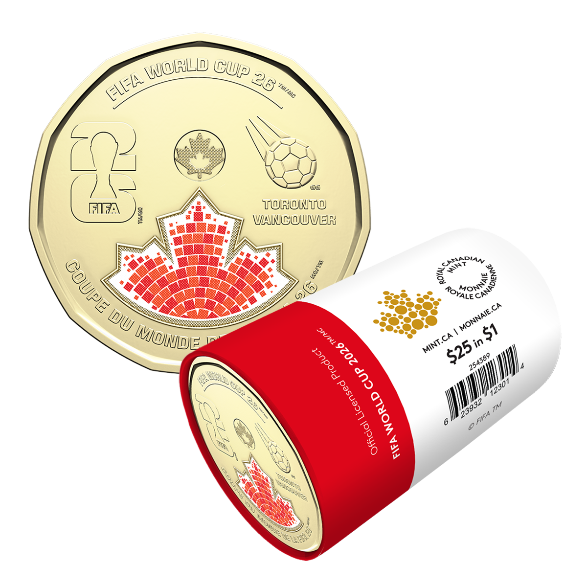 2026 $1 FIFA World Cup 2026ᵀᴹ Colourized Special Wrap Roll