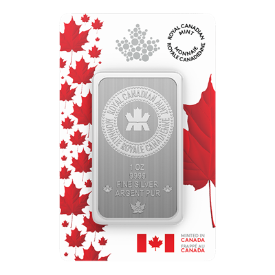 Pure Silver Bar in Proudly Canadian packaging – 1 oz. 99.99% Pure Silver 2026 (Premium Bullion)