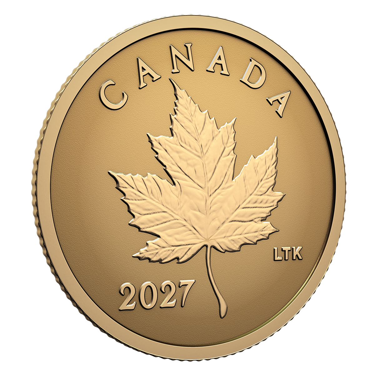 Iconic Maple Leaf – 0.5g Pure Gold Coin (2027) | The Royal