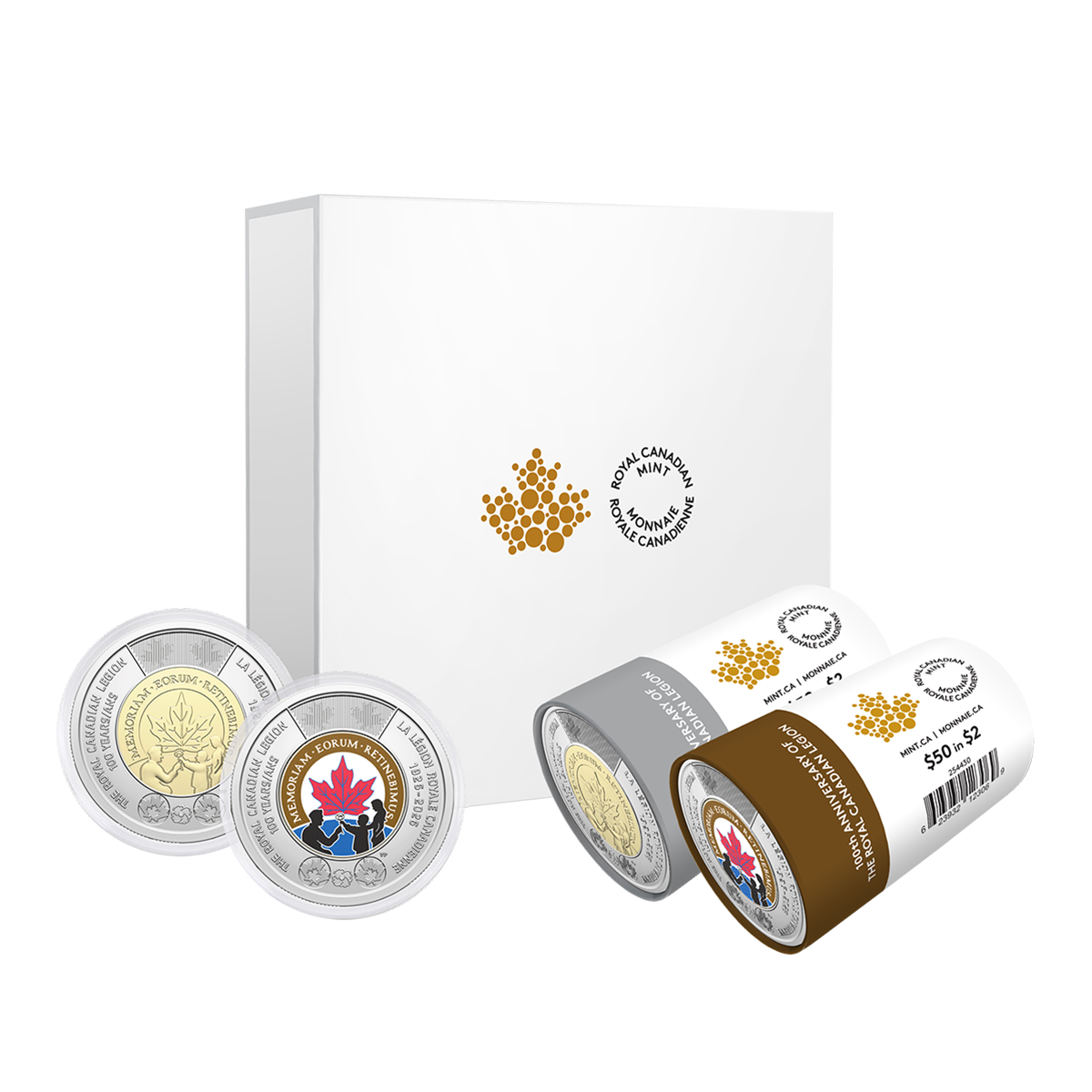 2026 $2 100th Anniversary of The Royal Canadian Legion Special Wrap Roll Box Set