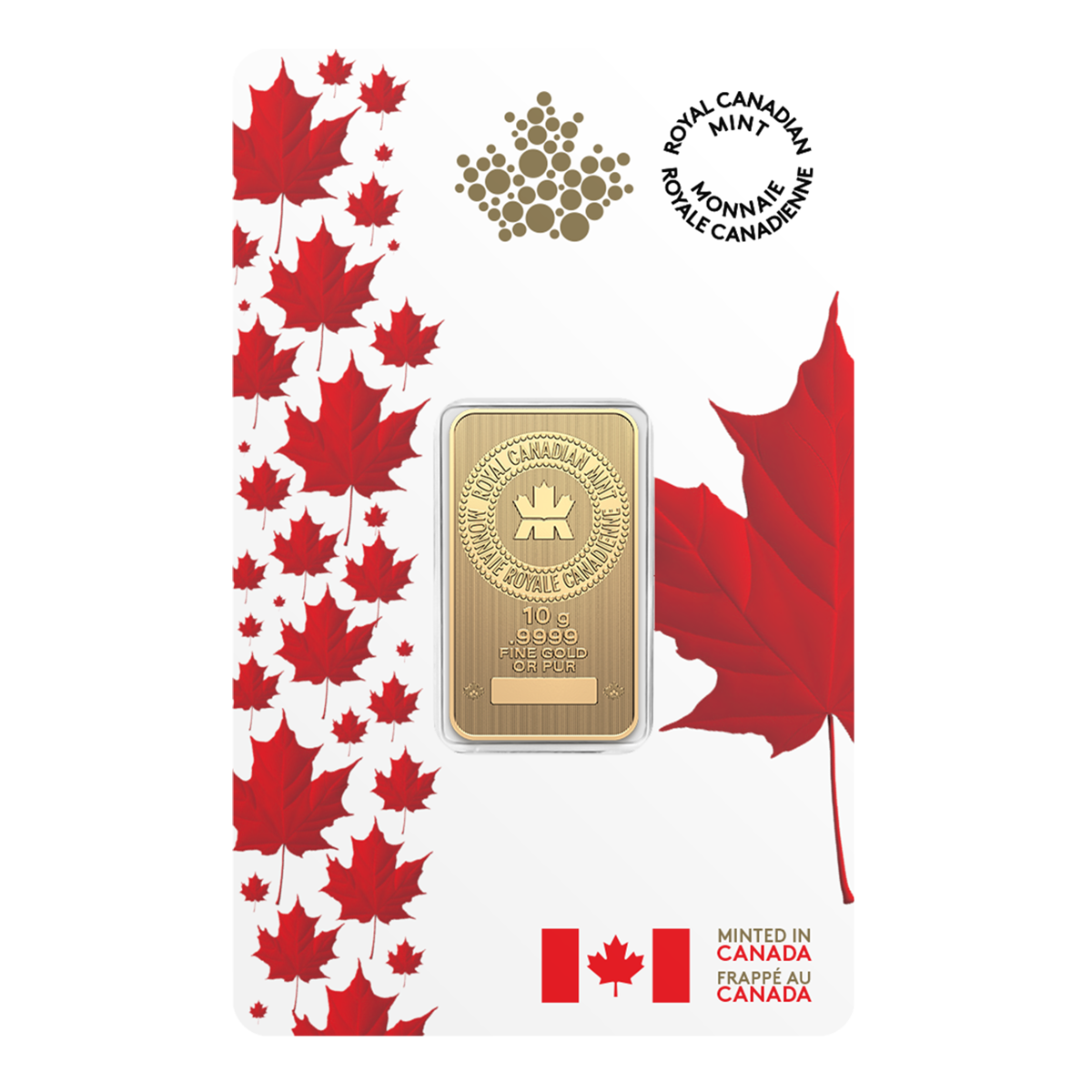 Pure Gold Bar in Proudly Canadian packaging – 10 g 99.99% Pure Gold 2026 (Premium Bullion)