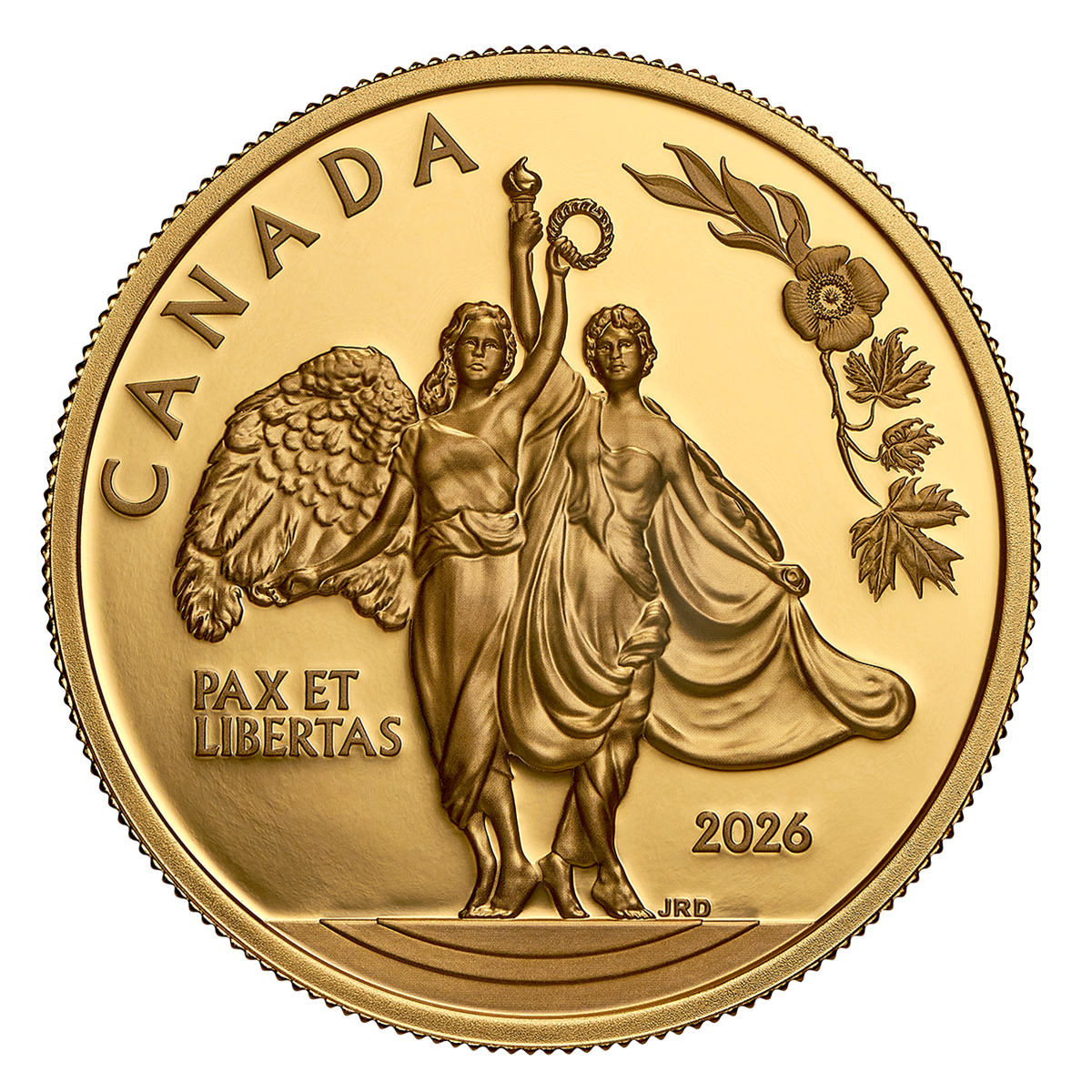 Allegories of Peace and Freedom – 1 oz. Pure Gold Coin