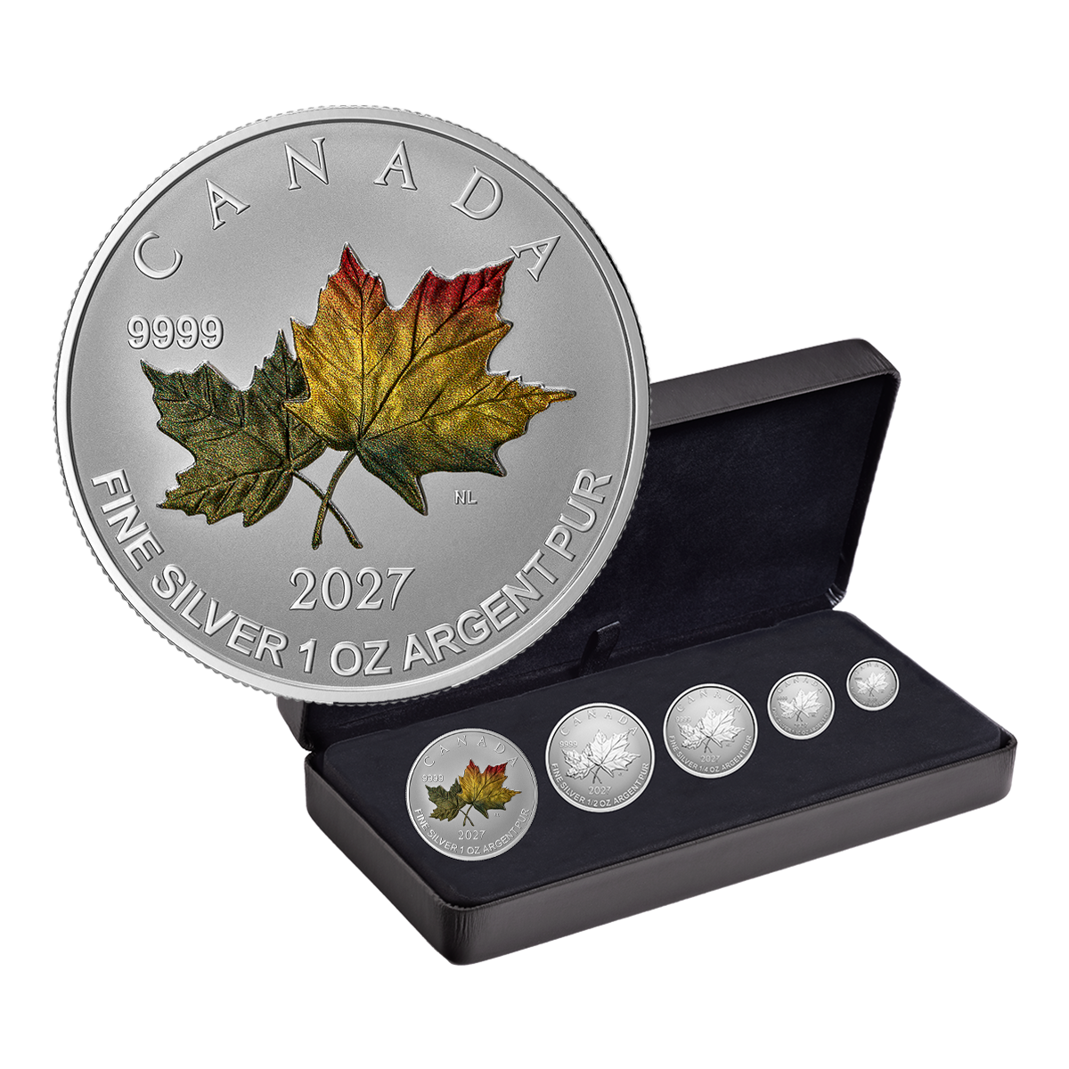 Fine Silver Fractional Set – Autumn Leaves (2027)