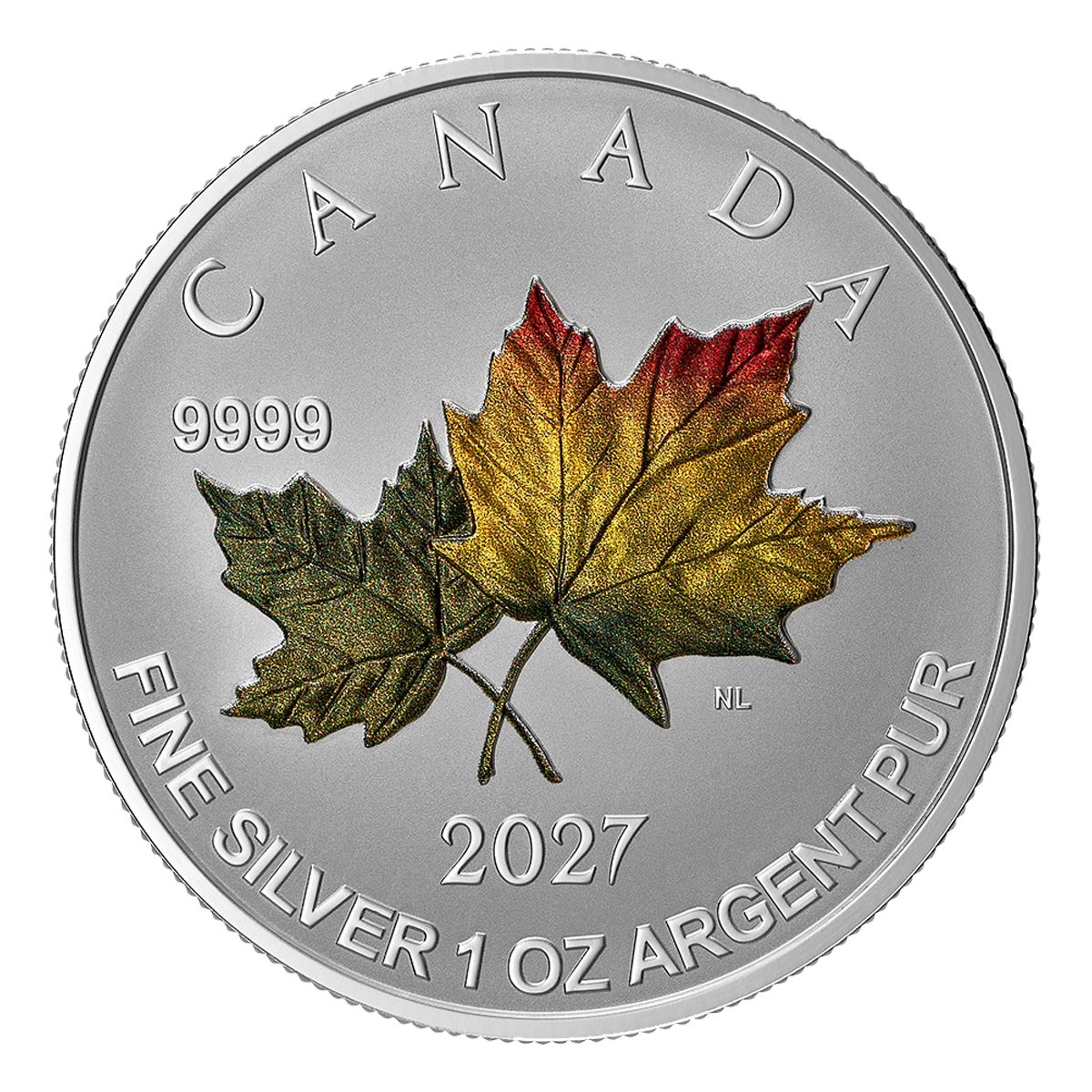 Fine Silver Fractional Set – Autumn Leaves (2027)