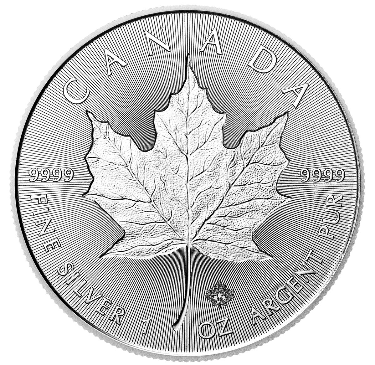 Reference image of 2018 $5 1 oz. 99.99% Pure Silver SML Incuse (Bullion)
