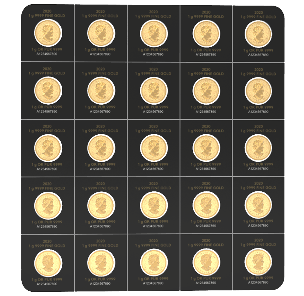 2021 Maplegram25™ (Bullion Gml 25 X 1 G) | The Royal