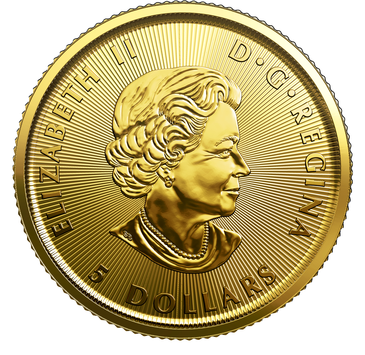 2020 $5 1/10 oz. 99.99% Pure Gold Coin - Red-Tailed Hawk (Bullion