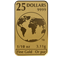 Lingot de 25 $ de 1 oz (10 x 1/10 oz) en or pur à 99,99 % 2020 - Commerce mondial (pièce d'investissement)