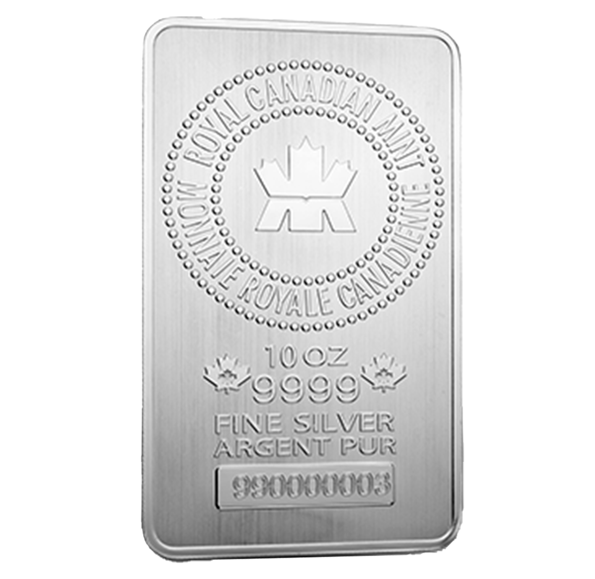2020 Royal Canadian Mint's Bullion 10 oz. Silver Bar (Bullion)