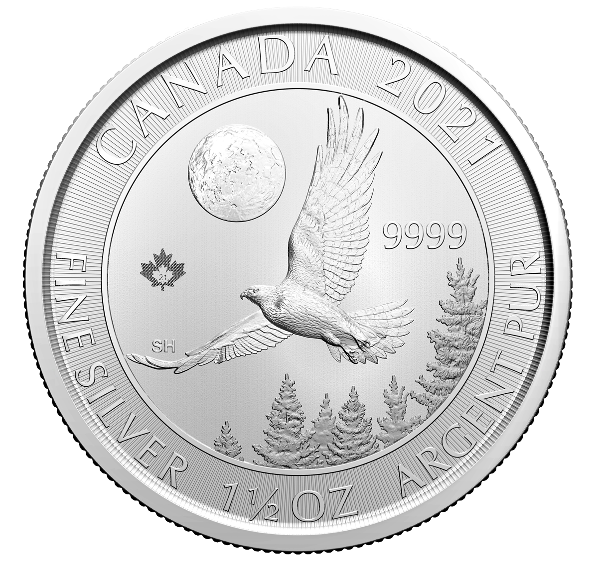 2021 $8 1 ½ Oz. 99.99% Pure Silver Coin – Goshawk (Bullion) | The