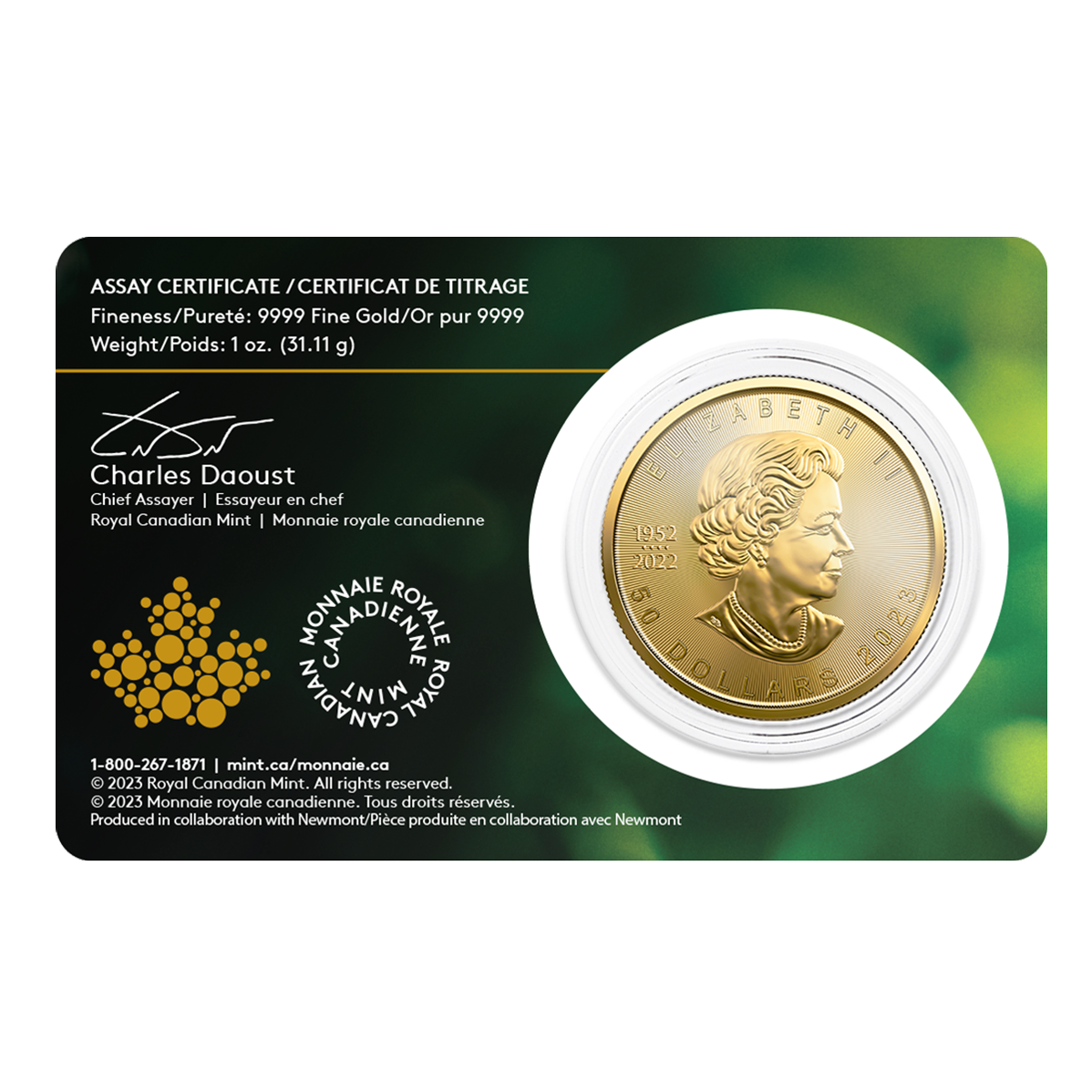 2023 GML - 1 oz. 99.99% Pure Gold Coin (Single Source
