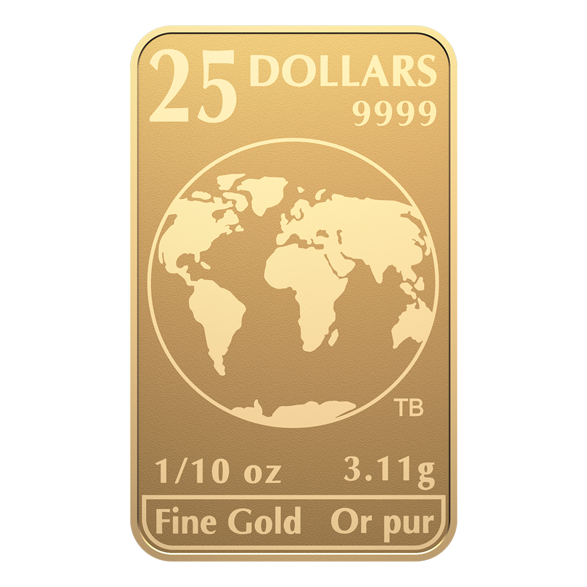 2024 1 oz. (10 x 1/10 oz.) Pure Gold Global Trade Bar (Bullion) The