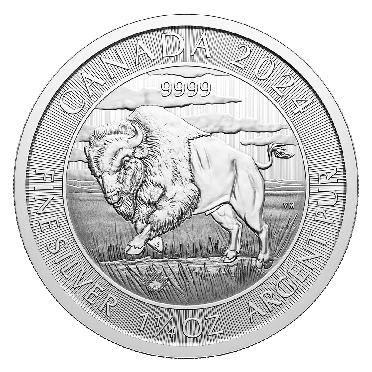 2024 1.25-oz. 99.99% Pure Silver Coin - Bison (Bullion)