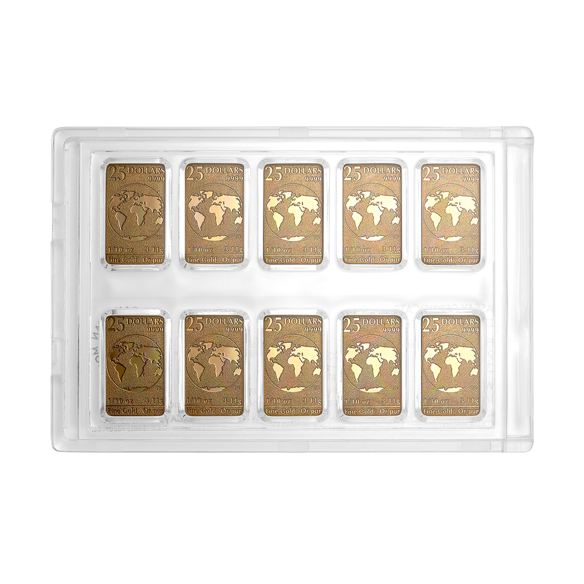 Global Trade Bar - 2025 1 oz. (10 x 1/10 oz.) Pure Gold (Bullion)