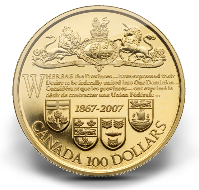 14-karat Gold Coin – 140th Anniversary of the Dominion of Canada