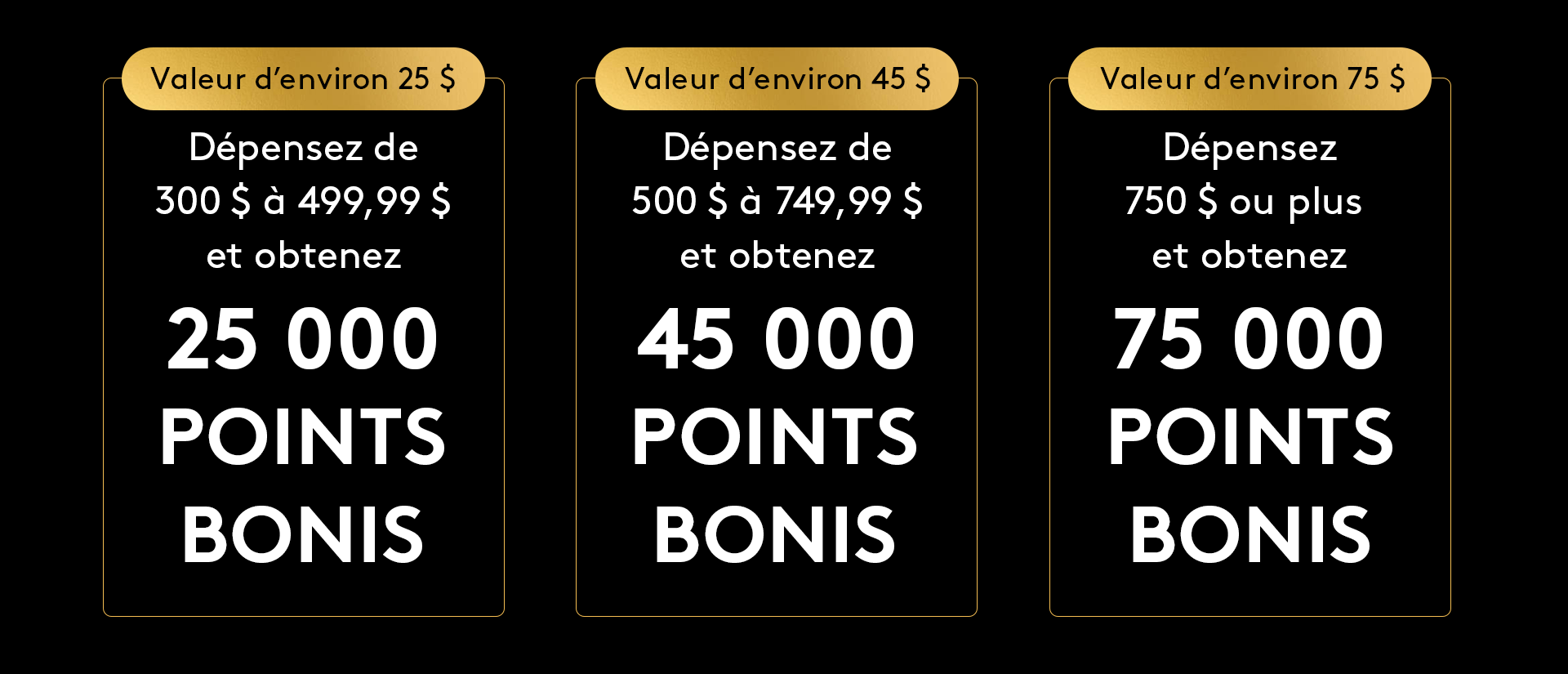 Obtenez des points bonis du Club des Maîtres