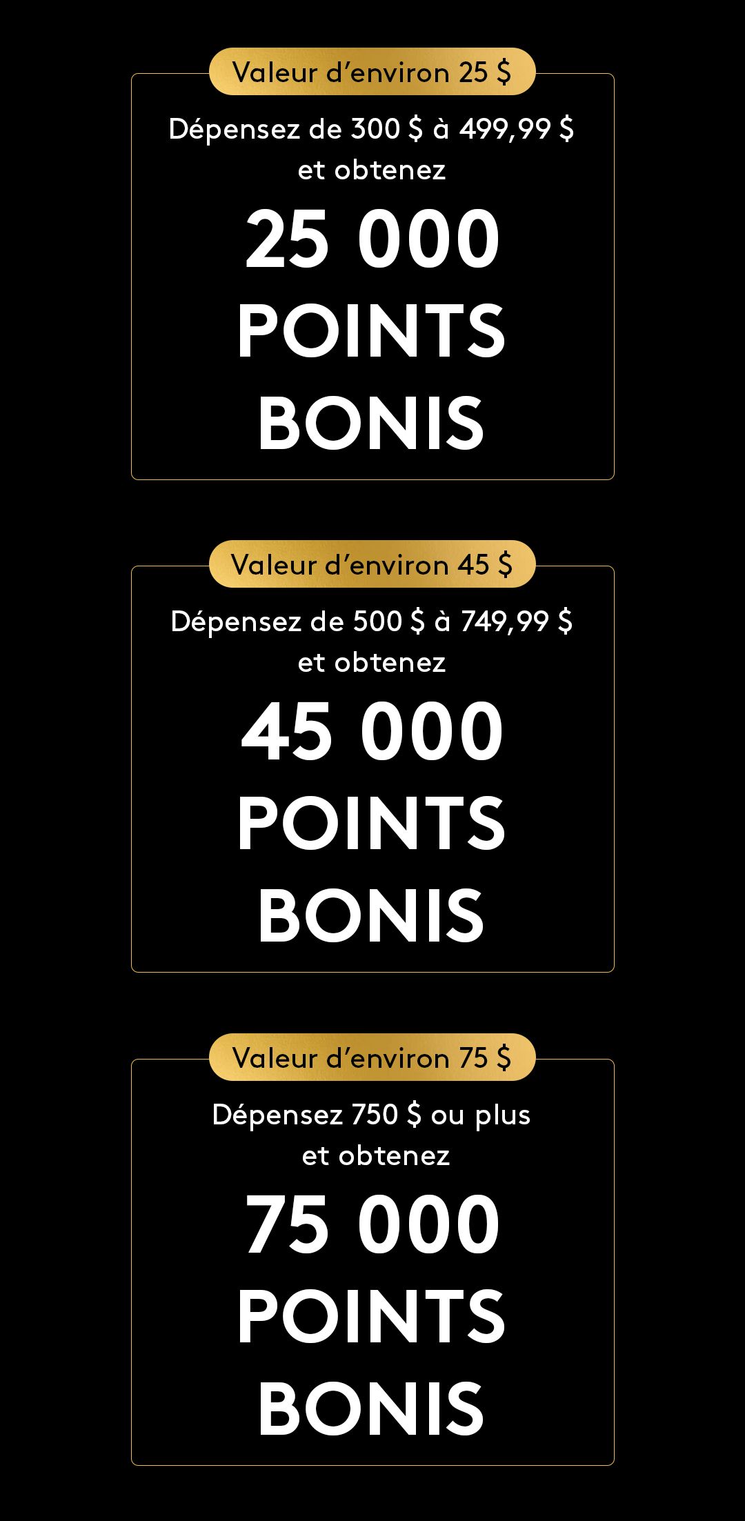 Obtenez des points bonis du Club des Maîtres
